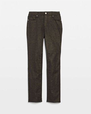 High-Rise Foiled Slim Jeans click to view larger image.