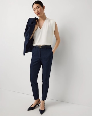 Denim-Look Elle Slim Ankle Pant click to view larger image.