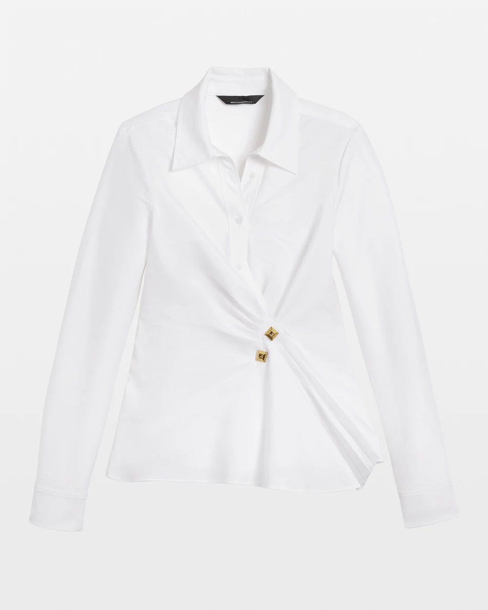 Long Sleeve Poplin Wrap Shirt