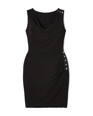 Sleeveless Matte Jersey Shirred Dress