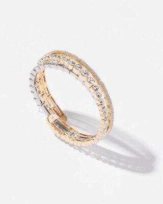 Mixed Metal Crystal Bracelet