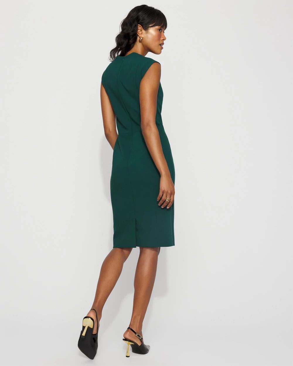 Petite Square Neck Sheath Dress