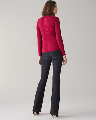 Long Sleeve Transfer Rib Turtleneck