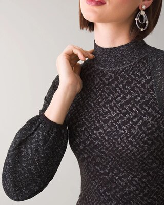 Long Sleeve Jacquard Sweater Dress