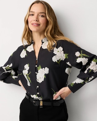 Floral Raglan Sleeve Shirt