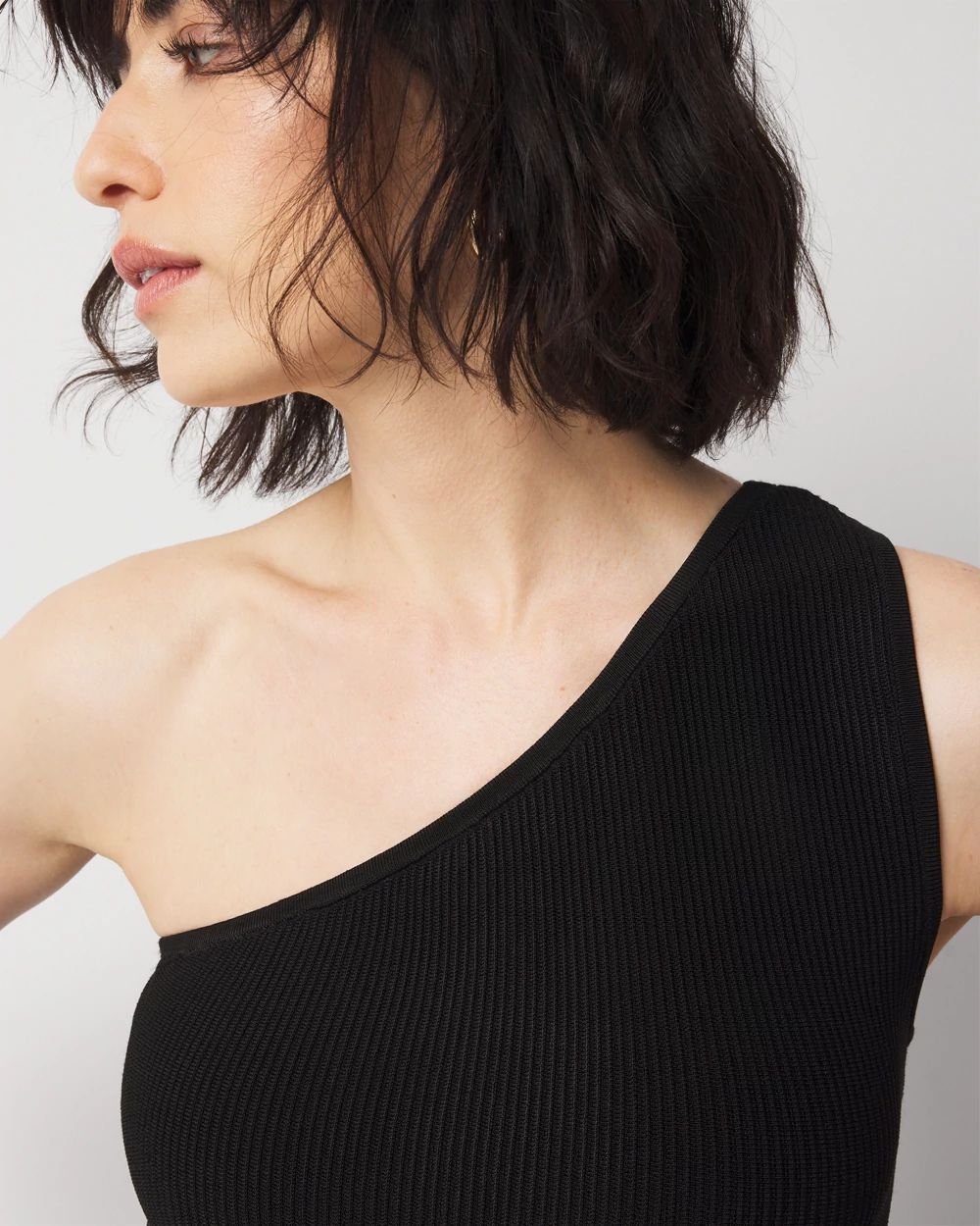 WHBM FORME™ Sculpt Stretch One Shoulder Sweater