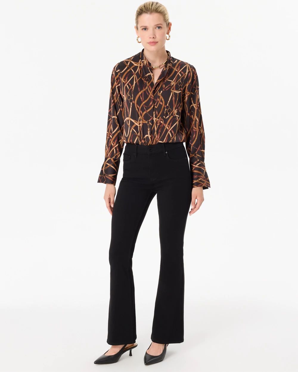Petite High-Rise Flare Jean
