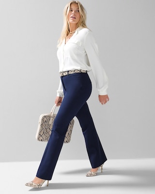 WHBM® Ines Slim Bootcut Comfort Stretch Pant click to view larger image.
