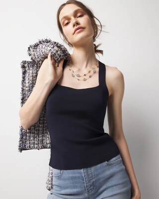 WHBM FORME™ Sculpt Stretch Sweater Halter Top