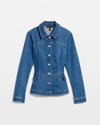 Peplum Denim Jacket click to view larger image.