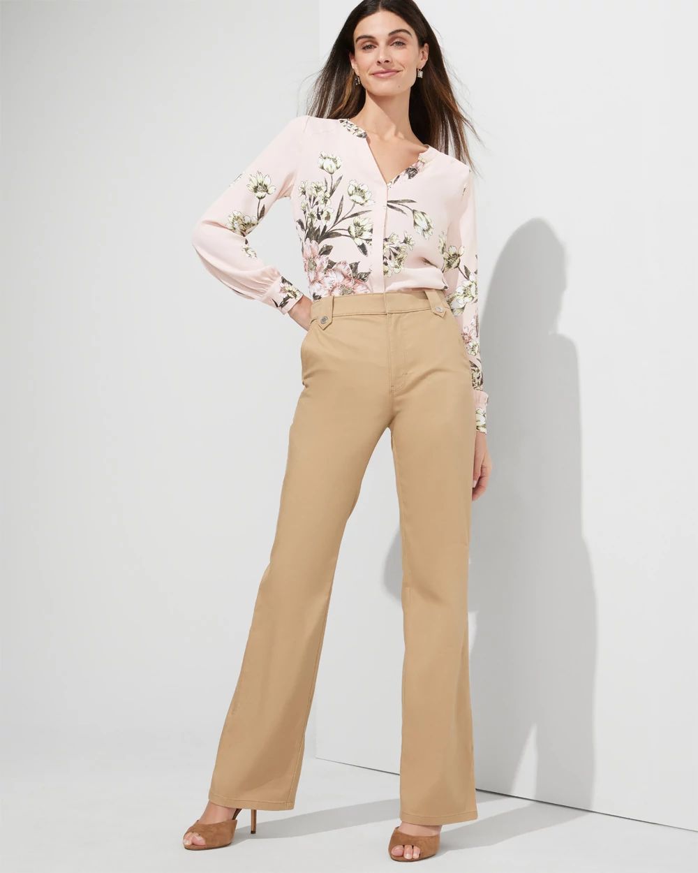 Outlet WHBM Extra High Rise Sateen Trousers