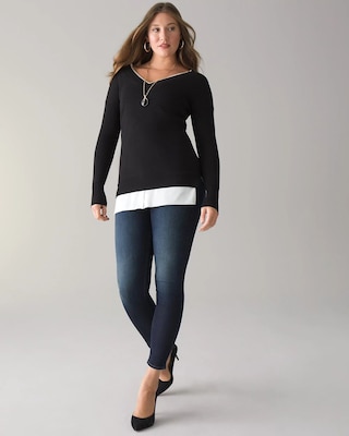 Curvy-Fit High-Rise Everyday Soft Denim™ Super Skinny Jeans click to view larger image.