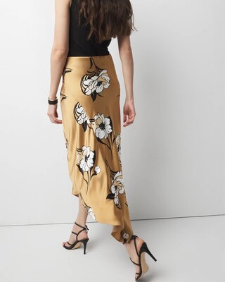 Satin Slip Midi Skirt click to view larger image.