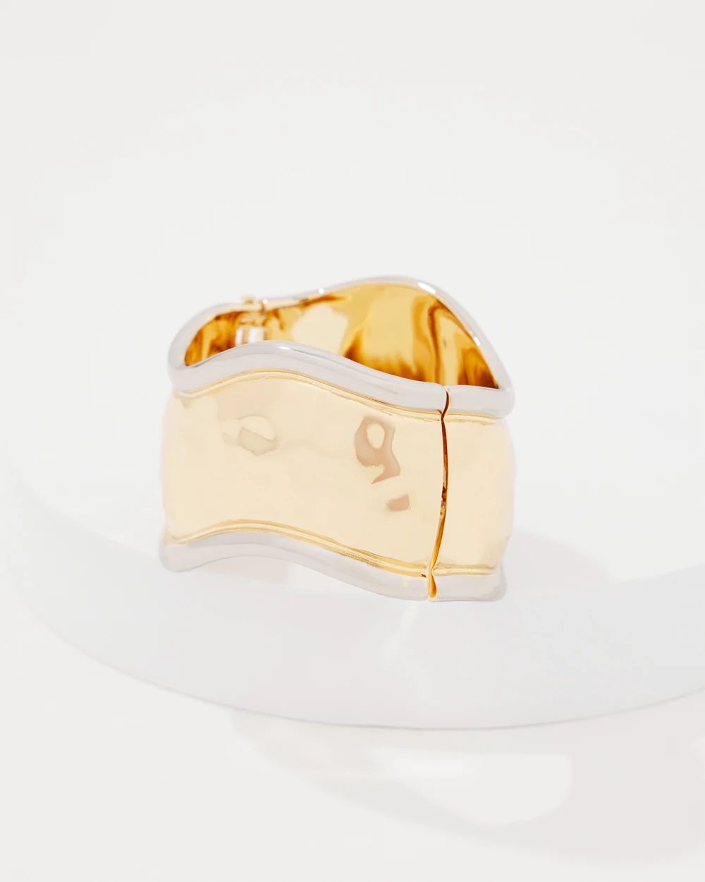Silver + Gold Sculptural Cuff
