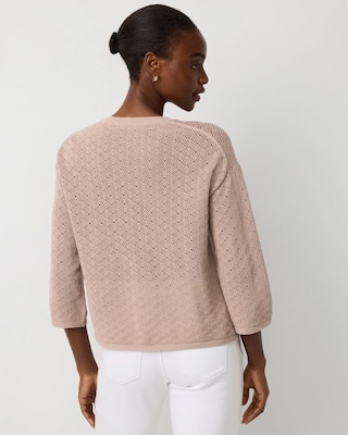 Lace-Up Notch Neck Pullover click to view larger image.