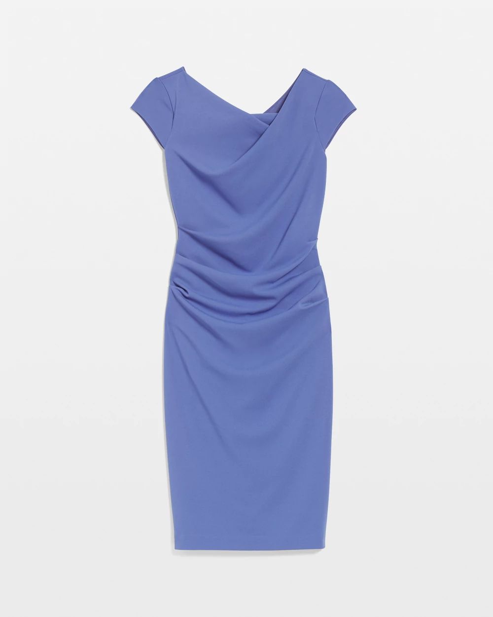 Cap Sleeve Draped Sheath Dress