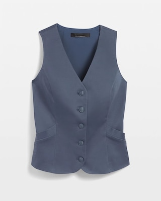 Petite Sleeveless Sateen Vest click to view larger image.