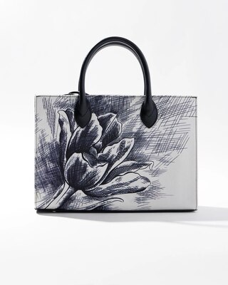 Sketched Floral Tote