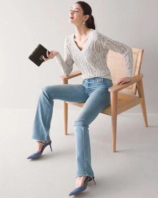 Petite High-Rise Everyday Soft Denim™ Skinny Flare Jeans