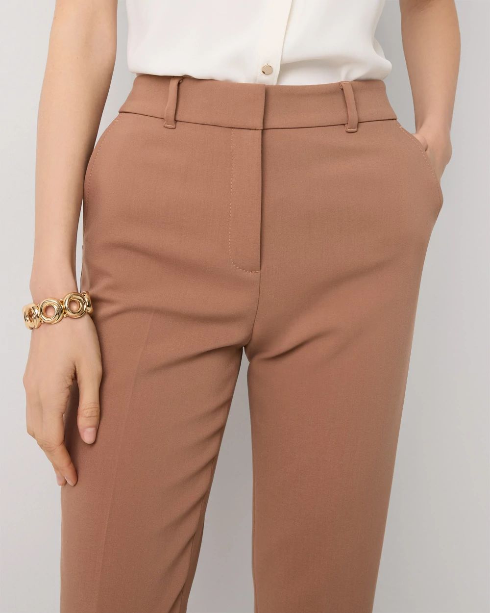 High-Rise Elle Slim Ankle Pant