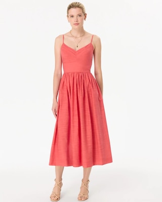 V-neck Midi Dress
