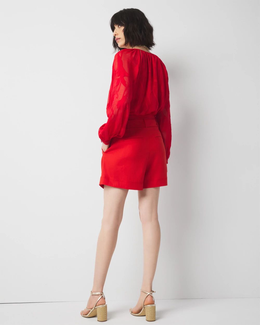 Extra High-Rise Belted Shorts