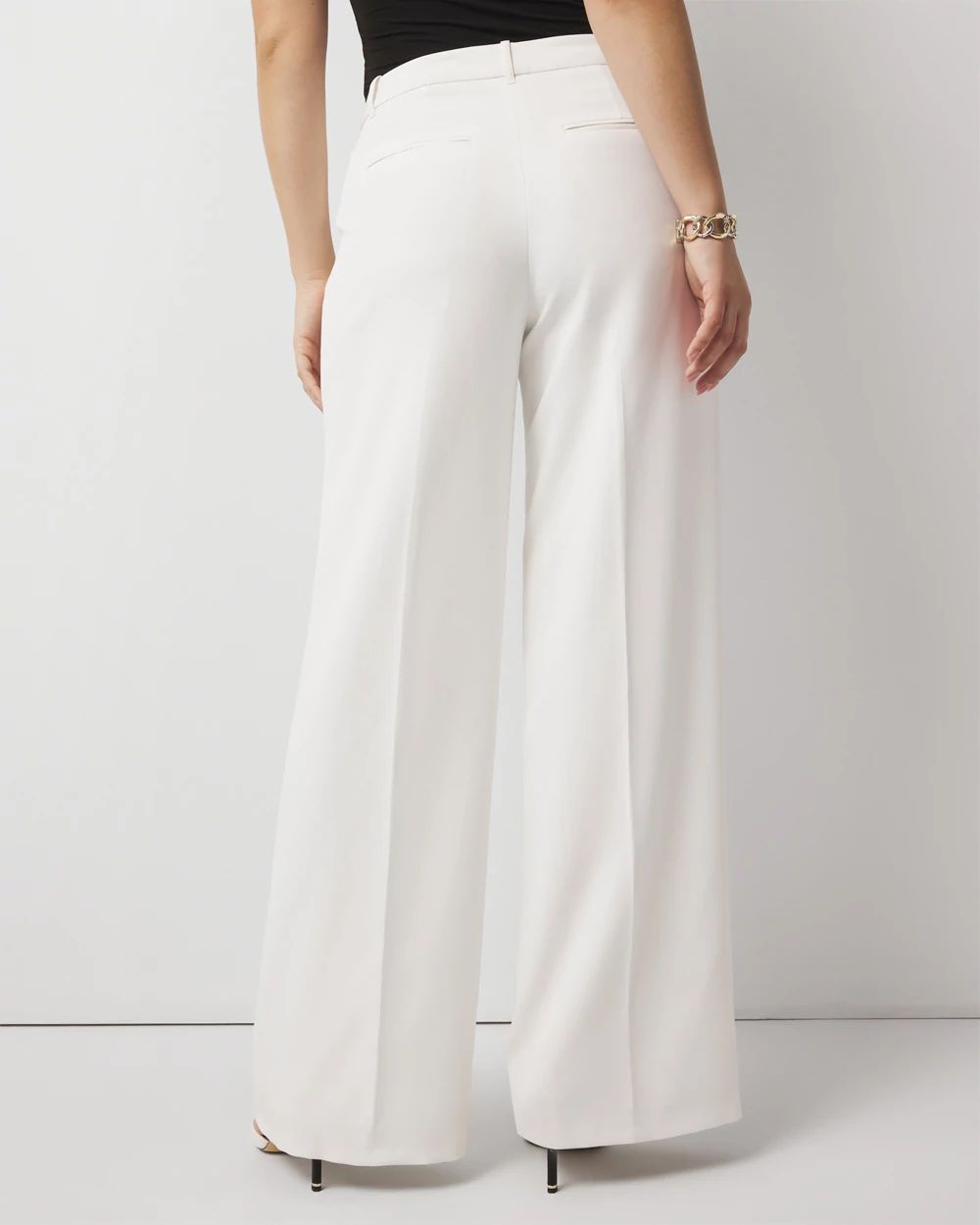 Curvy Pleated Wide Leg Pants