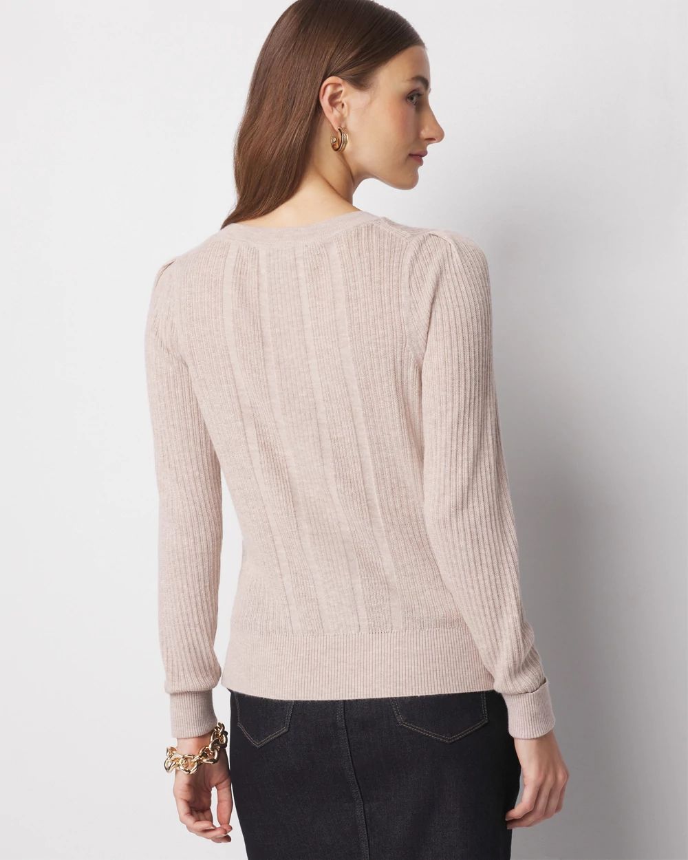 Cashmere Blend Crewneck Sweater click to view larger image.