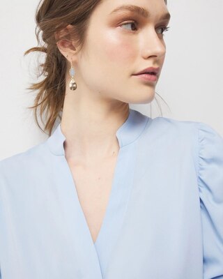 Blue Stone Drop Earrings