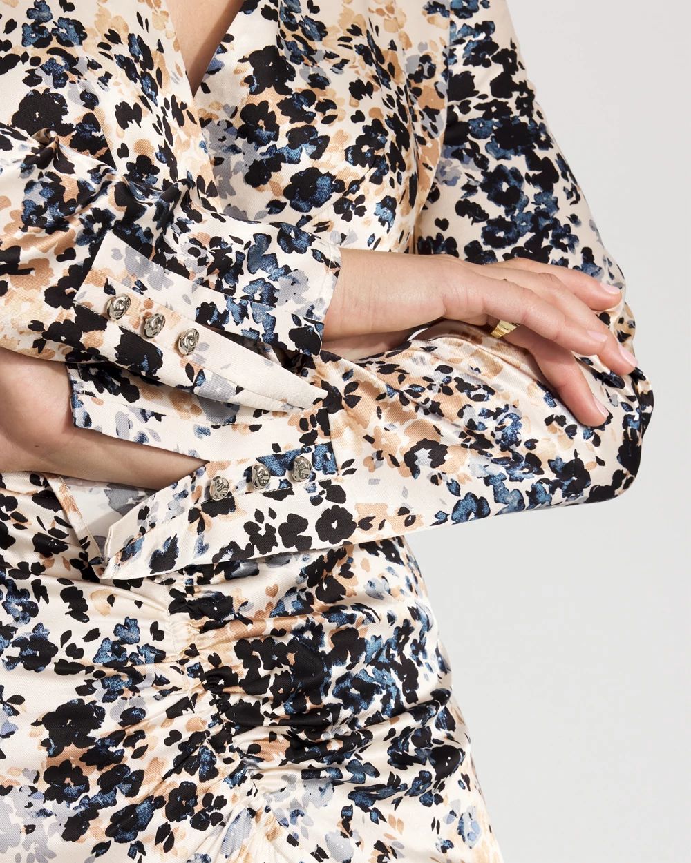 Floral Ruched Sheath Dress
