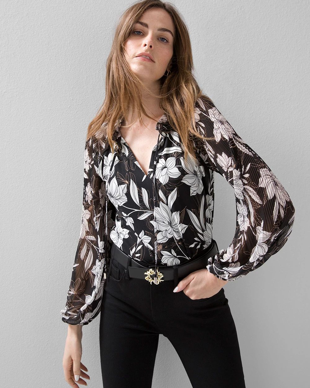 Long-Sleeve Matte Jersey Top