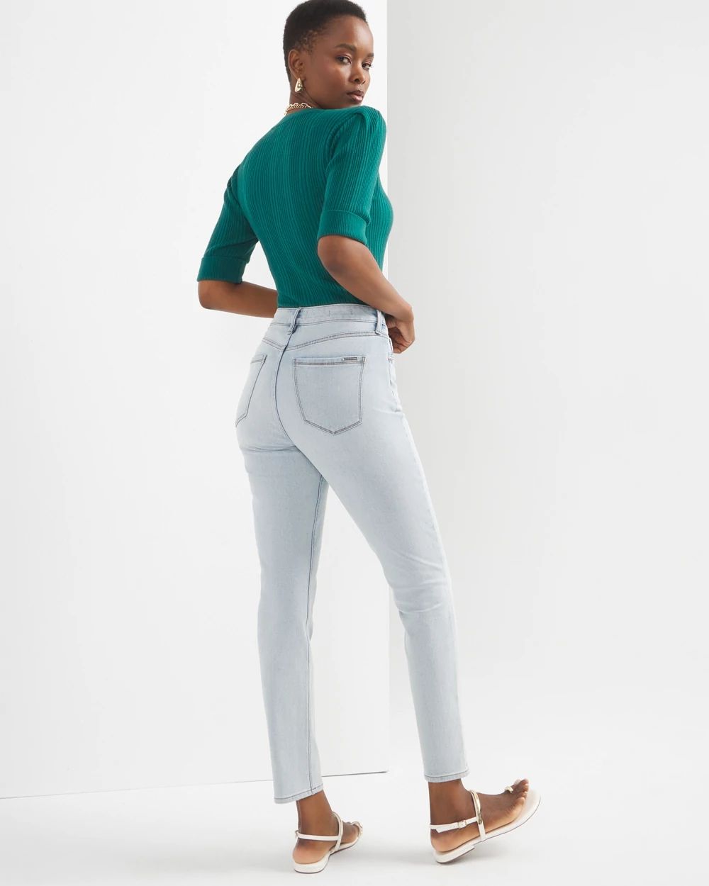 High-Rise Sculpt Slim Cropped Jeans click to view larger image.