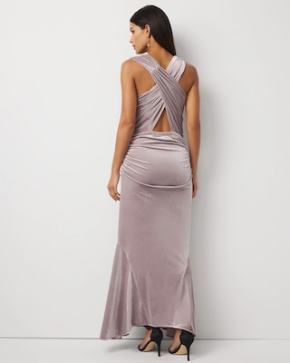 Peekaboo Back Velvet Dress click to view larger image.