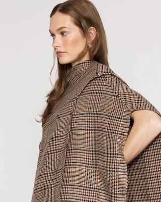 Plaid Wrap Coat click to view larger image.