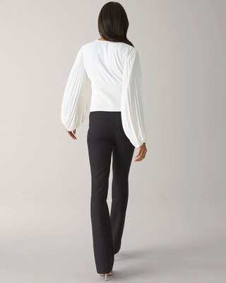 Pintucked Banded Bottom Blouse