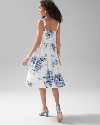 Toile Poplin Fit & Flare Dress click to view larger image.