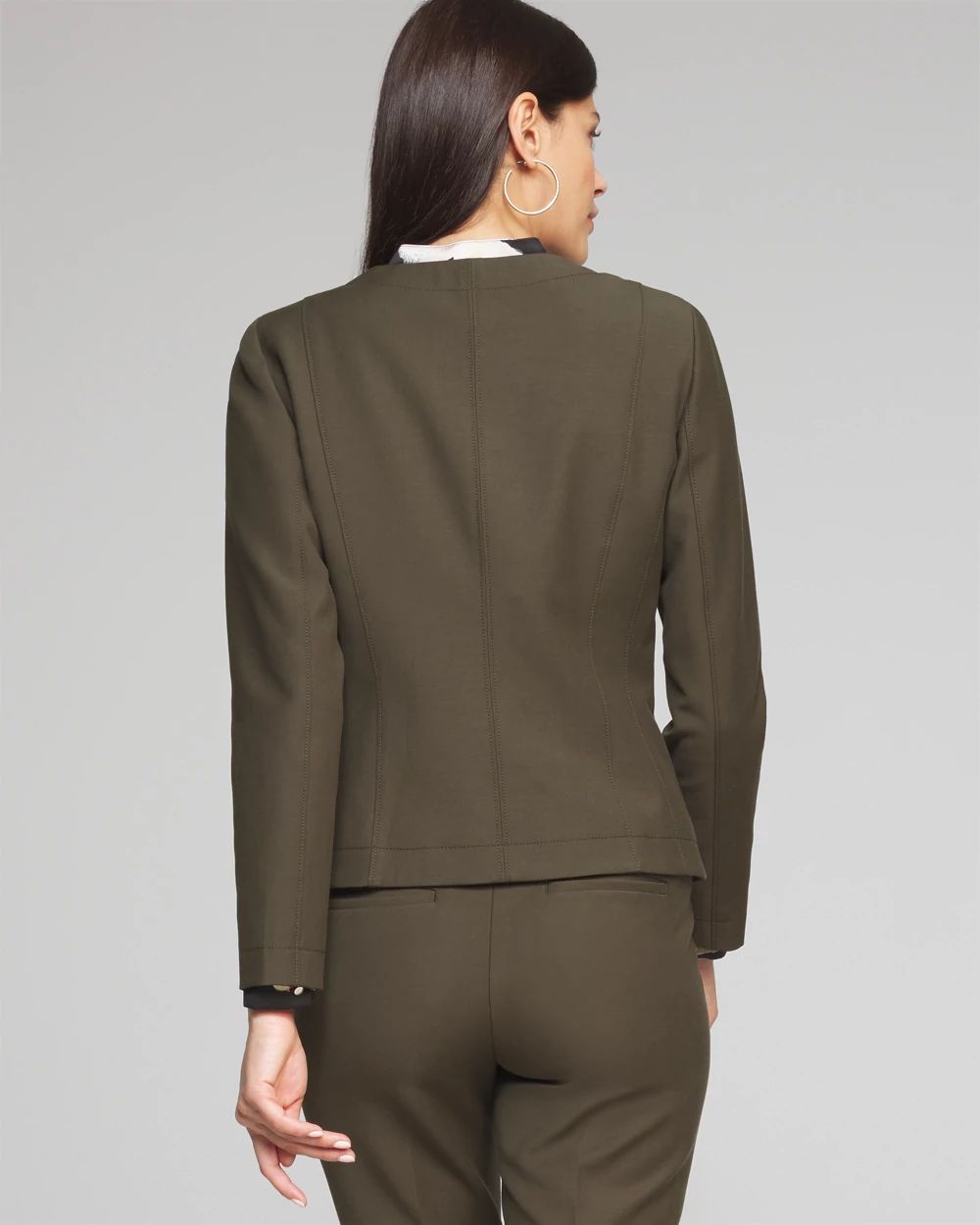 Outlet WHBM Long Sleeve Collarless Jacket