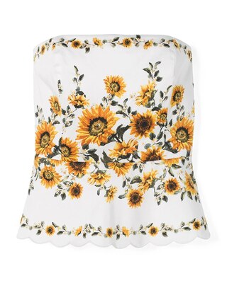 Sleeveless Scallop Peplum Top