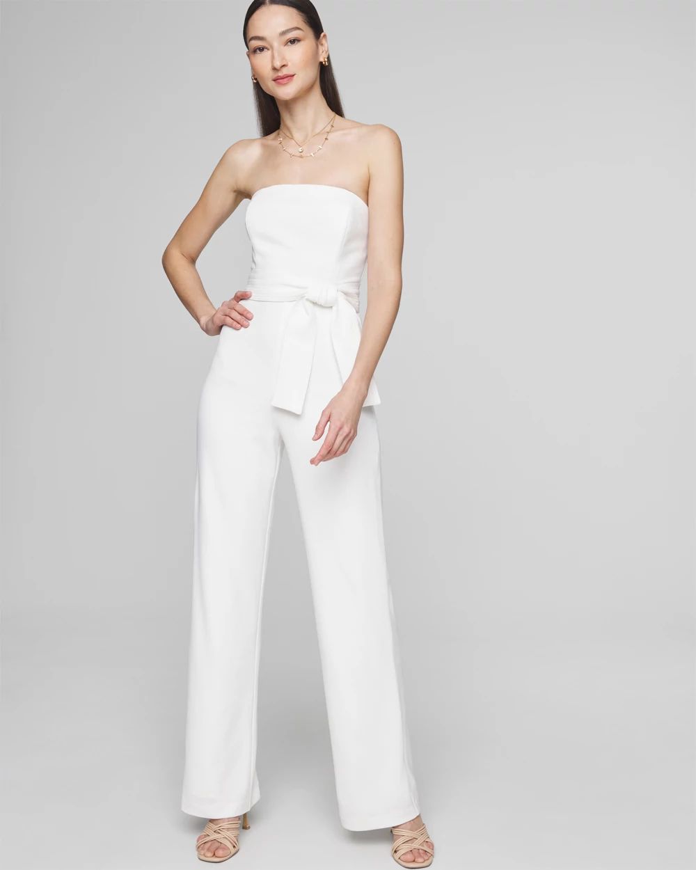 Strapless Belted Jumpsuit
