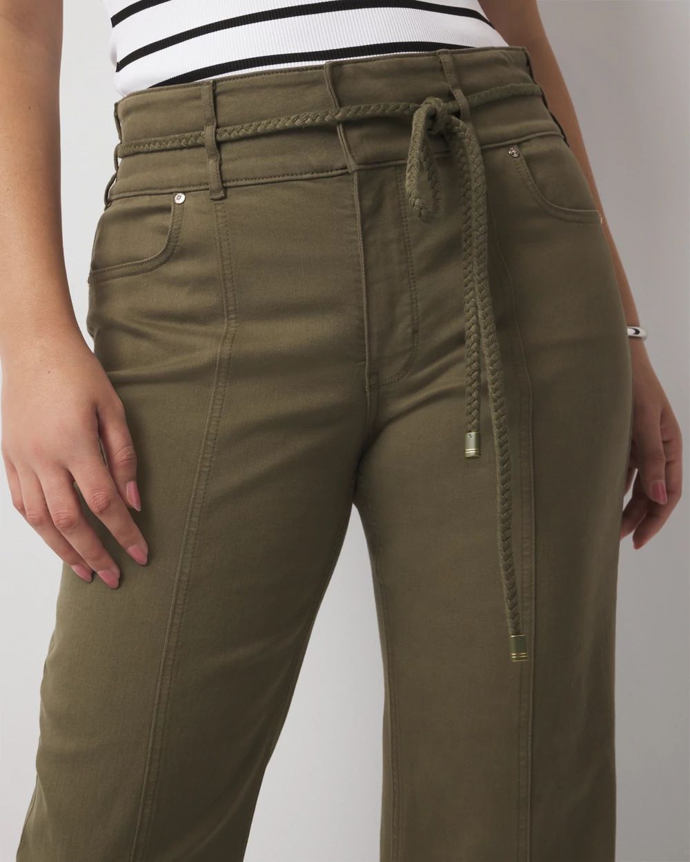 Curvy Extra High-Rise Pret Braided Trouser Pant