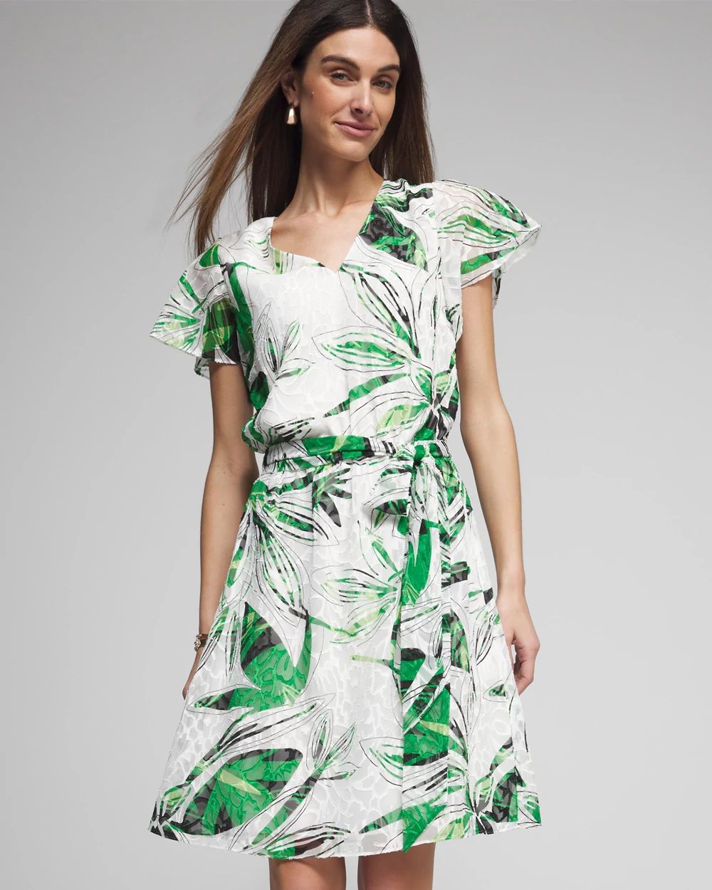 Outlet WHBM Flutter Sleeve Dress