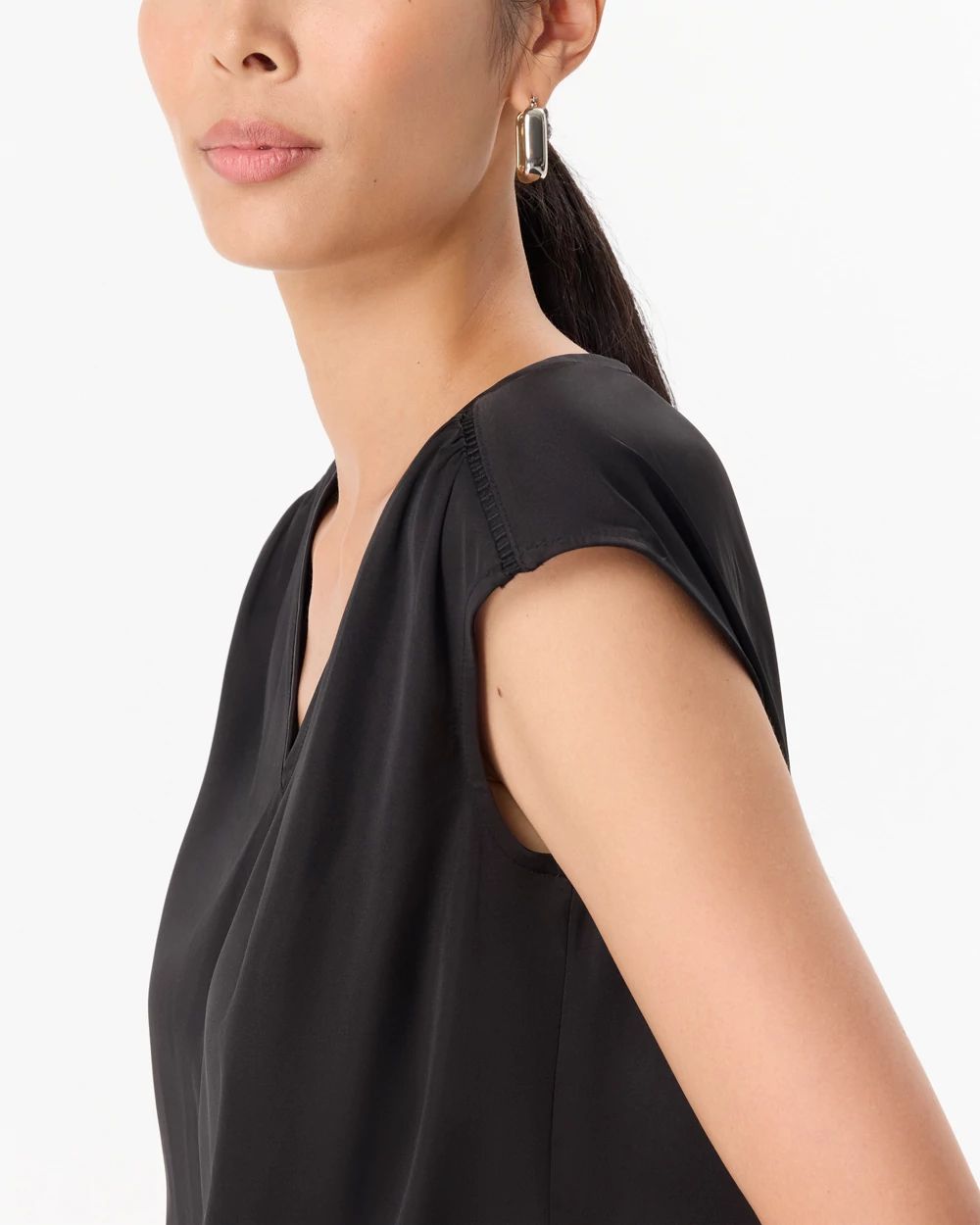 V-neck Satin Shell click to view larger image.