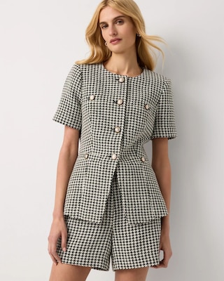 Houndstooth Tweed Short click to view larger image.