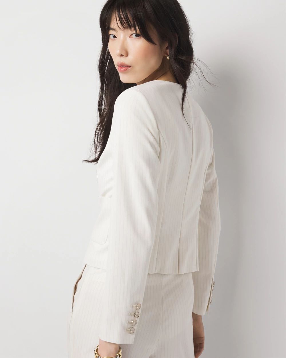 Petite Pinstriped Lady Jacket