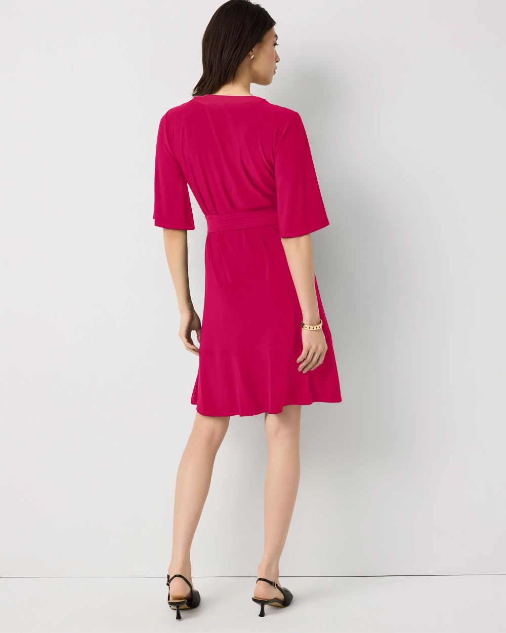 Matte Jersey Belted Kimono Dress click to view larger image.