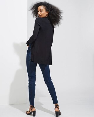 Outlet WHBM Rib-Trim Long Cardigan