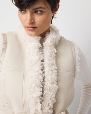 Reversible Faux Suede Sherpa Vest click to view larger image.