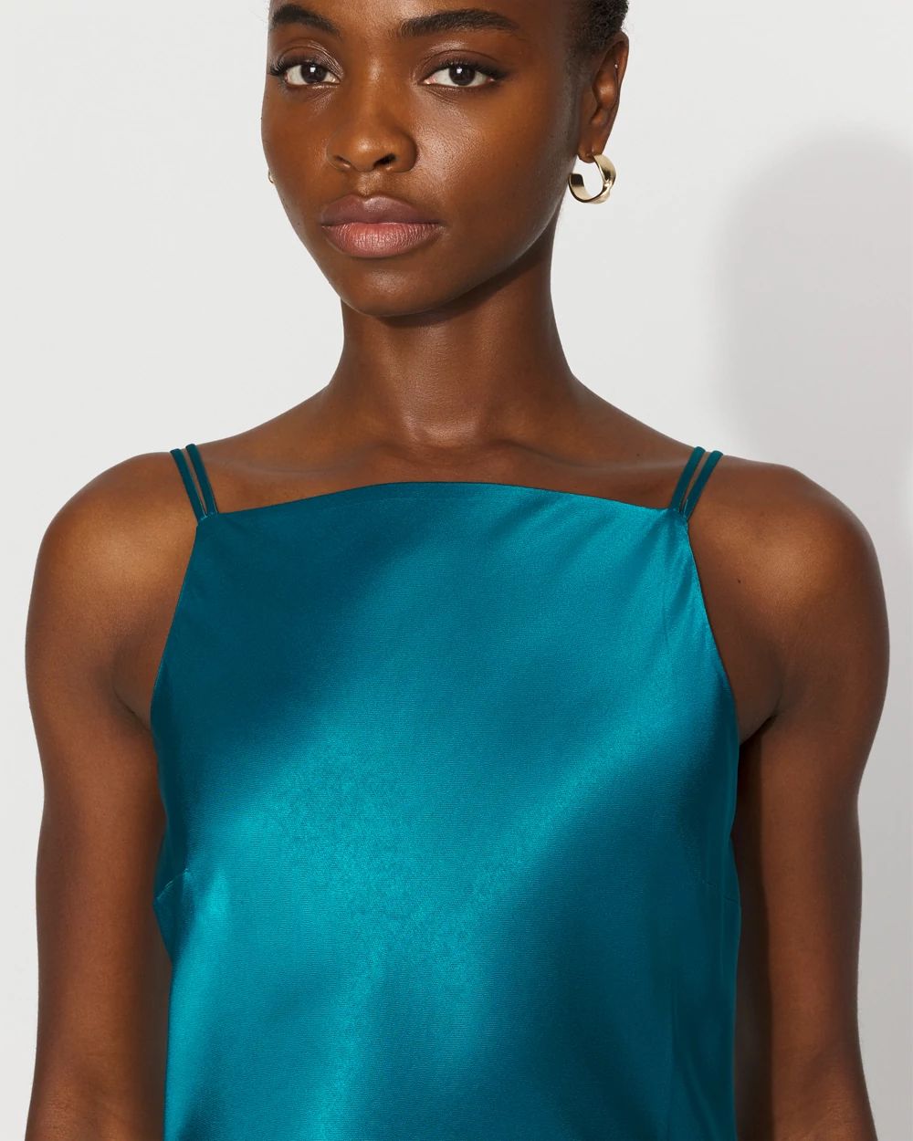 Square Neck Satin Slip Dress