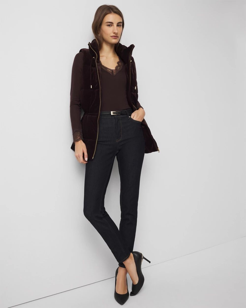 Lace Trim Long Sleeve Tee click to view larger image.