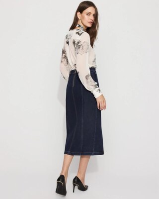 Petite Denim Pencil Skirt click to view larger image.